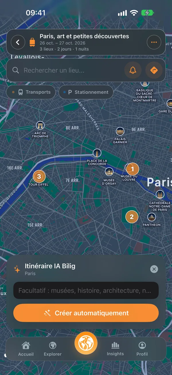 Planifier avec l’IA — Votre idée de voyage. Un point de départ.
