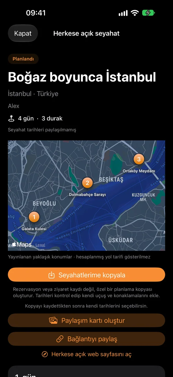 Yolculuğunu paylaş — Rotan herkese açık. Hikâyen dünyaya açık.