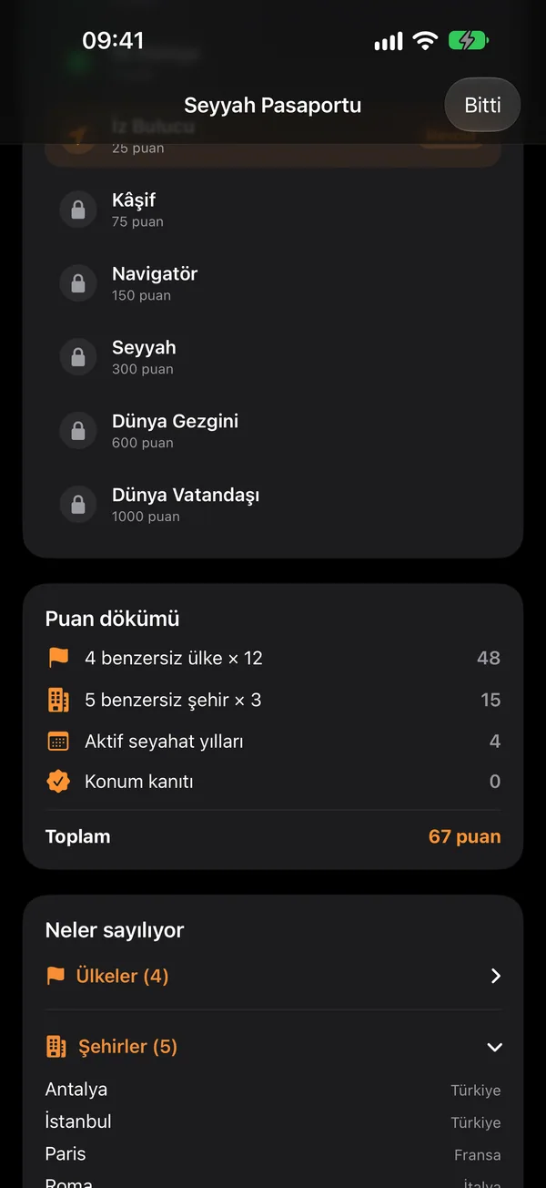 Bilig Passport — Şehir şehir. Senin seyahat hikâyen.
