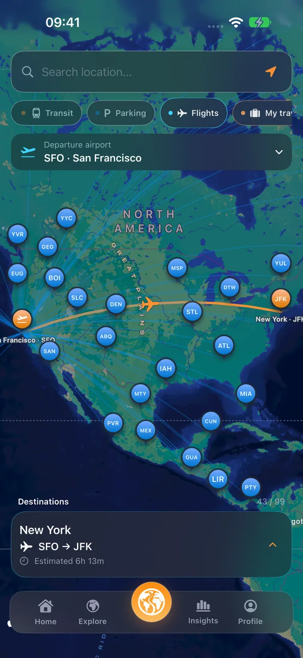 Flight discovery — More map. The same journey.