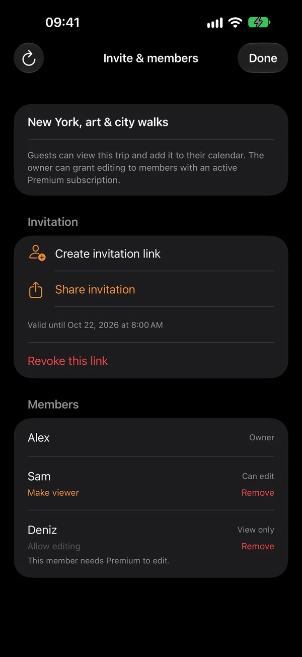 Plan together — Who joined. What changed. Keep everyone in the loop.