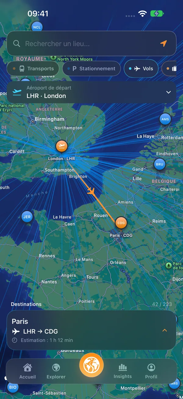 Explorer les vols — Plus de carte. Le même voyage.